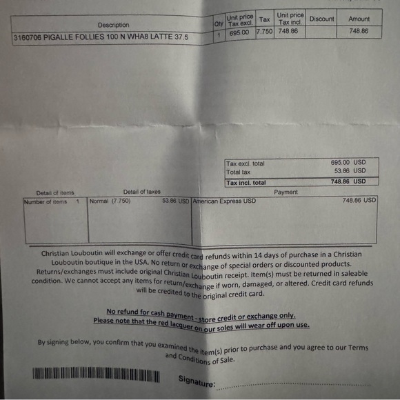 Christian Louboutin Pigalle Follies / Latte / 37.5 (7) - Picture 4 of 4